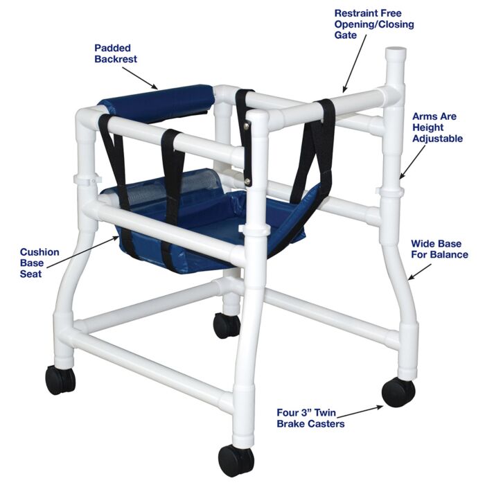 PVC Walker with Casters