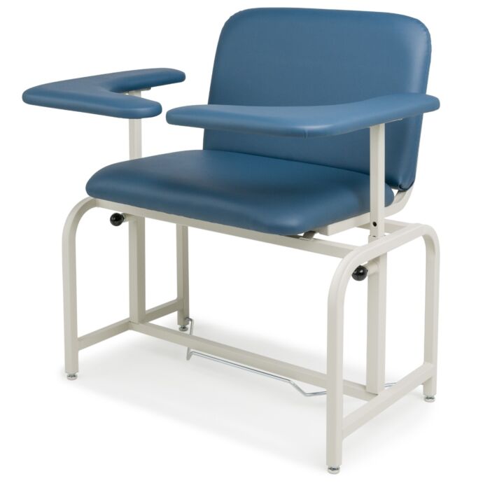 Compact Bariatric Phlebotomy Chair with Dual Flip Arms