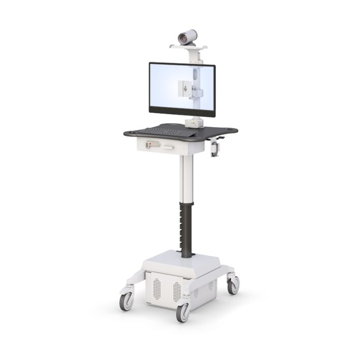 Hospital Telemedicine Computer Cart with Battery Power Supply