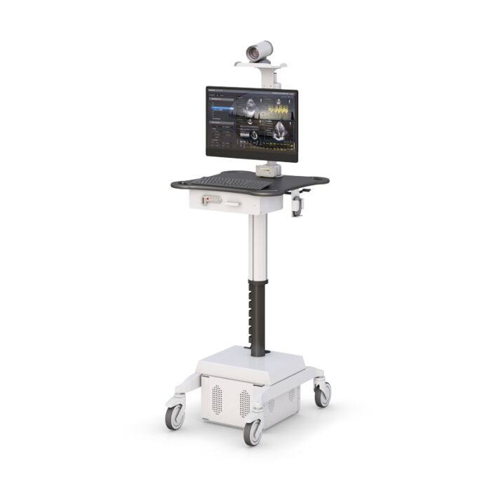Hospital Telemedicine Computer Cart with Battery Power Supply