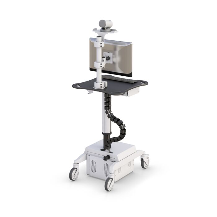 Hospital Telemedicine Computer Cart with Battery Power Supply