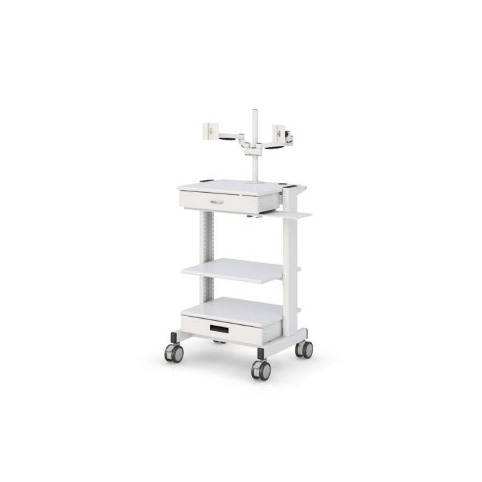 Dual Monitor Medical Computer Cart