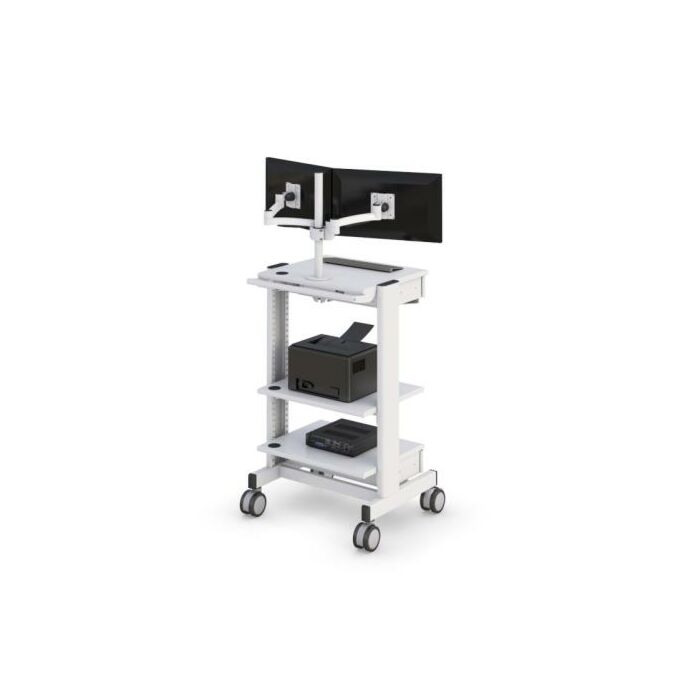 Dual Monitor Medical Computer Cart