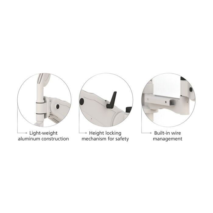 Wall Mounted Medical Computer Workstation