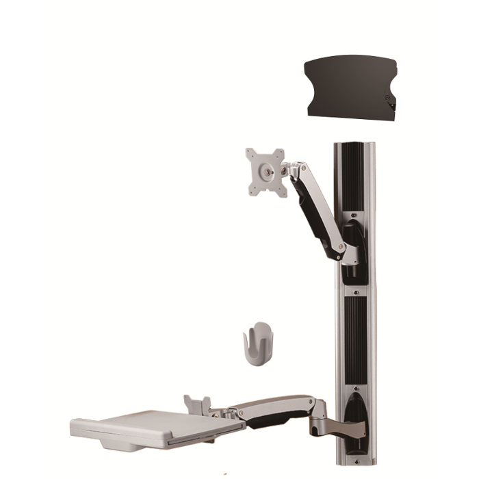 Sit Stand Combo Computer Workstation Wall Mount System