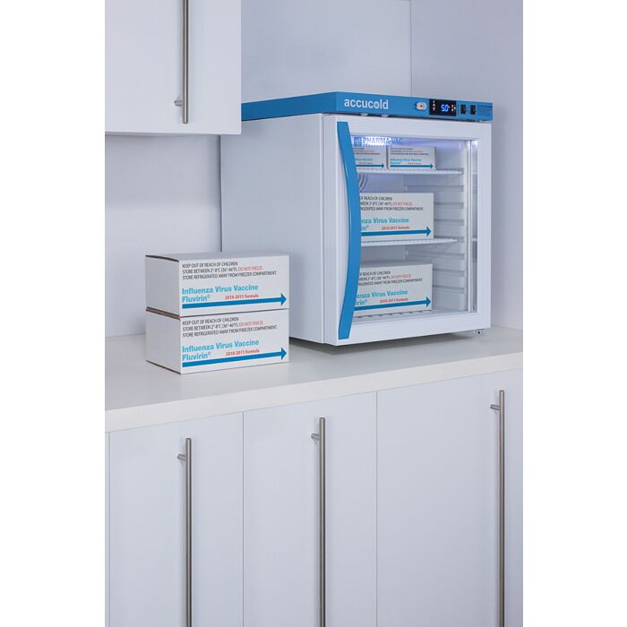 1 Cu.Ft. Compact Countertop Vaccine Refrigerator Clear Door