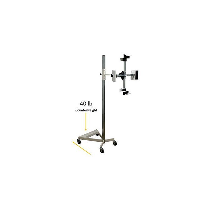 Mobile DR/CR Cassette Panel Mobile Positioner Pro - Fixed Arm with Tilt & Rotate and Counterweight for Extended Reach