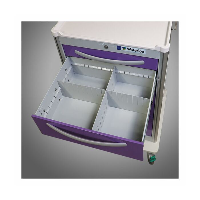 4-Drawer Junior X-Tall Isolation Cart - Aluminum