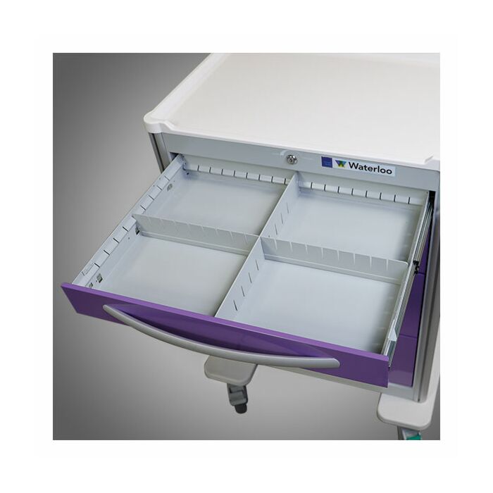 4-Drawer Short Emergency Cart - Aluminum