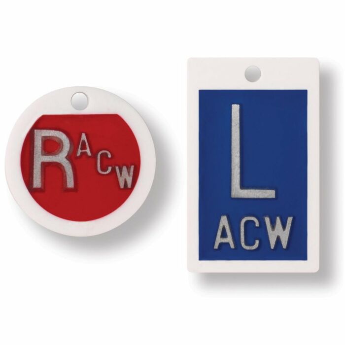 Lead-Free Plastic X-Ray Markers - Square "L" & Round "R"