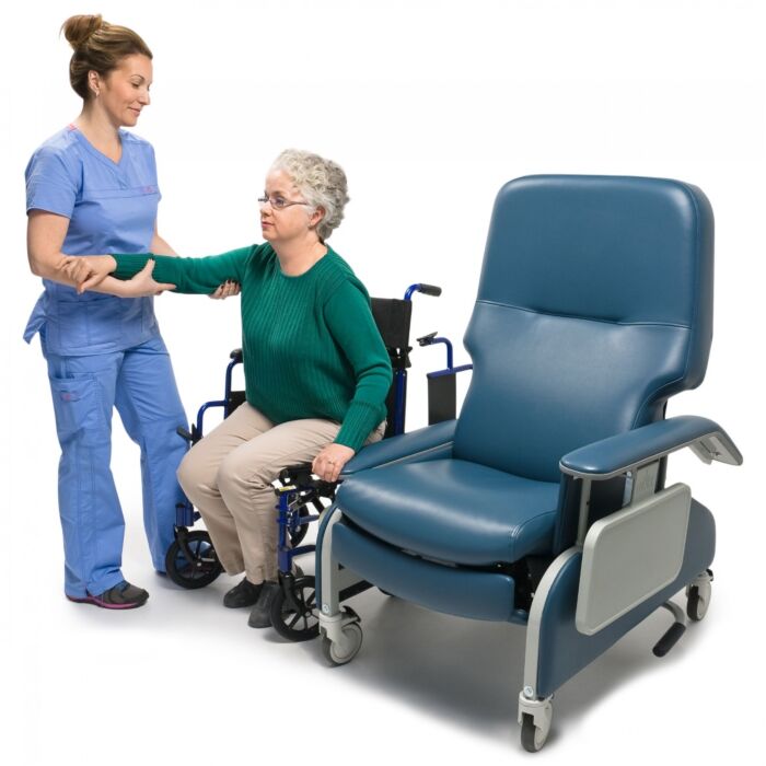Deluxe Clinical Care Recliner with Drop Arms