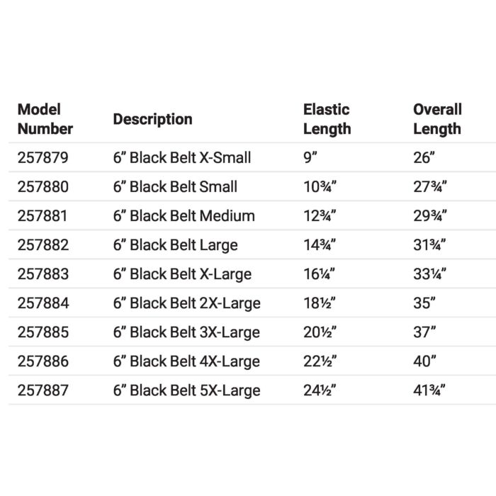 Infab Revolution Replacement 6" Black Belt®