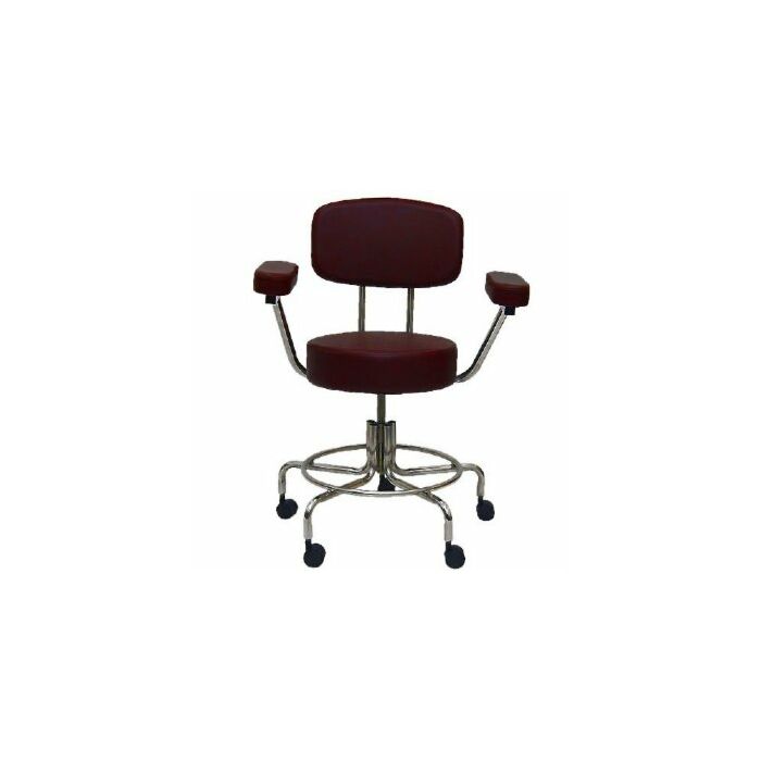 MRI Non-Magnetic Adjustable Stool with backrest, arms & Casters (16 - 22 in.) MRI Non-Magnetic Adjustable Stool with backrest, arms & Casters (16 - 22 in.)