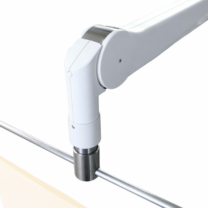 Ceiling Mounted Overhead Lead Acrylic Barrier with Lead Curtain and Light