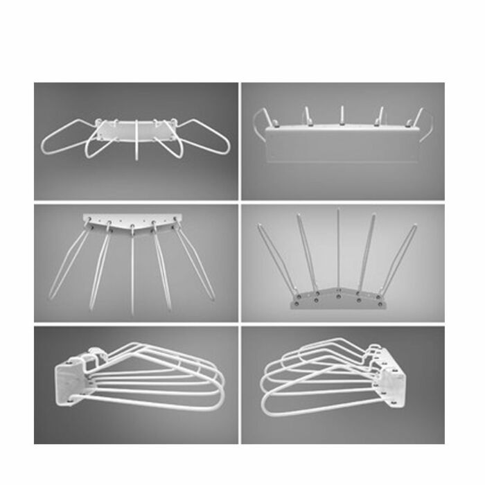 Wall Mounted Lead Apron Storage Rack with 5 Sull Swing Arms