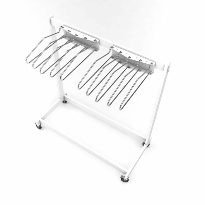 Garment Style Mobile 10 Arm Apron Rack