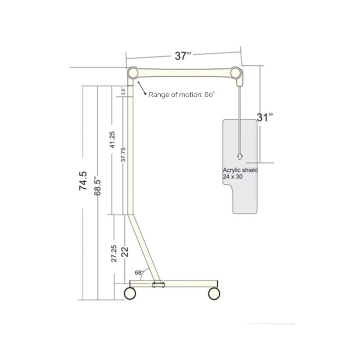 Revolution Mobile Hanging Acrylic Shield