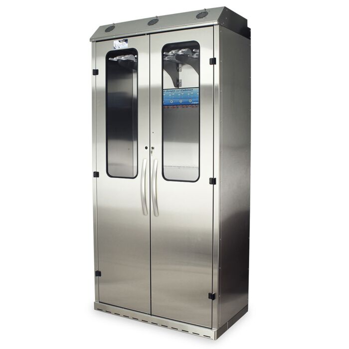 SureDry High Volume 16 Scope Cabinet with Dri-Scope Aid, Stainless, Key Lock