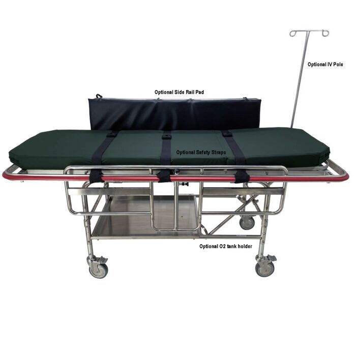 Non-Magnetic MRI Stretcher - 600lb. Capacity