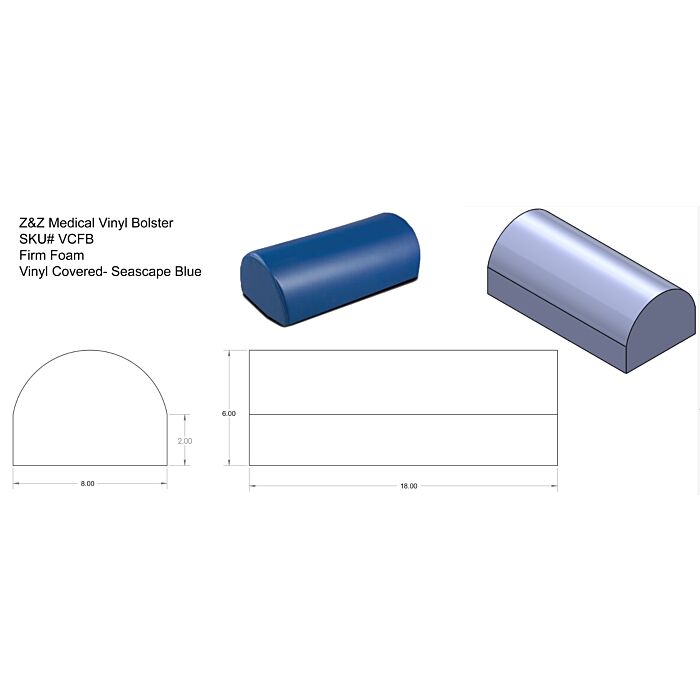 Vinyl Covered Semi Round Bolster