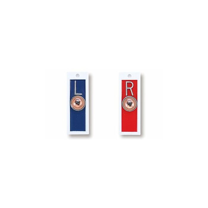 5/8&quot; Position Indicator Vertical X-Ray Lead Marker Set - Initials Optional
