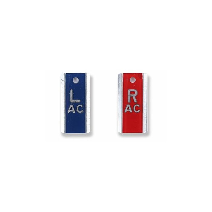 Wafer Thin Vertical Aluminum X-Ray Marker Set - Initials Optional