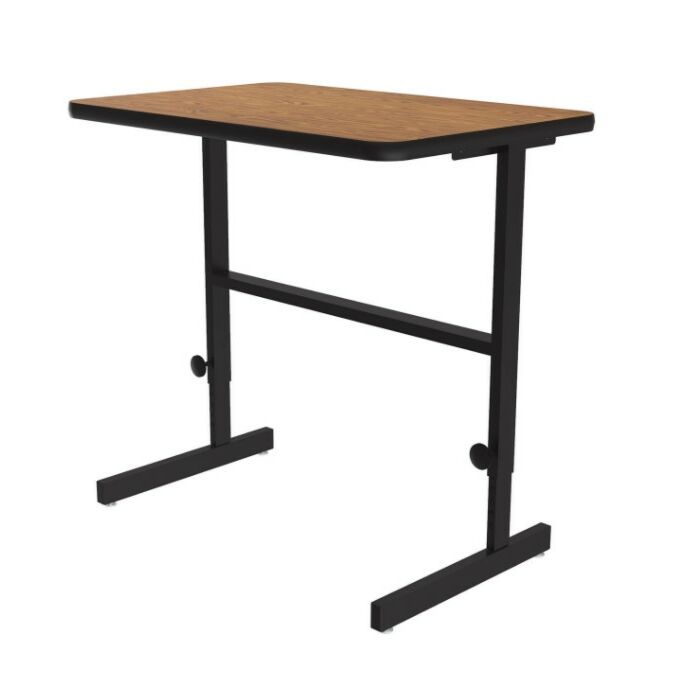 Manual Adjustable Standing Height Workstation Desk, 36”L x 24”D x 34-42”