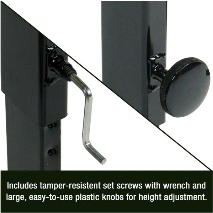 Manual Adjustable Standing Height Workstation Desk, 36”L x 24”D x 34-42”