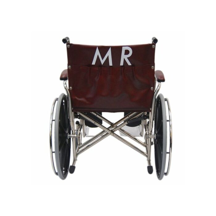 24” Wide Non-Magnetic MRI Wheelchair w/ Detachable Footrests - Back