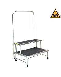 MRI Safe 2-Step Footstool with Handrail - (24