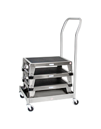 Stainless Steel Stackable Medical Step Stool with Dolly
