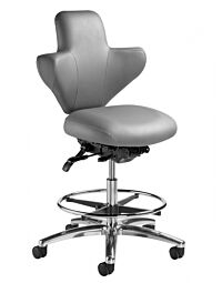Ergonomic Ultrasound / Sonography Chair with Foot Ring and New Premium Healthcare Grade Vinyl Colors