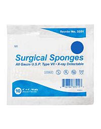 X-Ray Detectible Surgical Sponges - Sterile