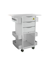 Core Supply and Procedure Cart with Extended Top with Sliding Door