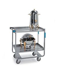 Heavy Duty 2 Shelf with Guard Rail Cart (700 lb weight capacity)