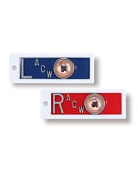 5/8&quot; Position Indicator Horizontal X-Ray Lead Marker Set - Initials Optional