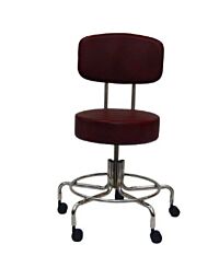 MRI Non-Magnetic Adjustable Stool with backrest & Casters (16 - 22 in.)