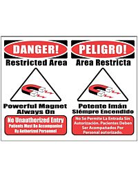 MRI Warning Wall Sign - “People not allowed unattended”