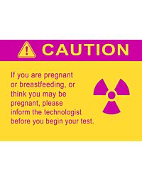 Caution Sign, if you are breastfeeding or pregnant 14x10
