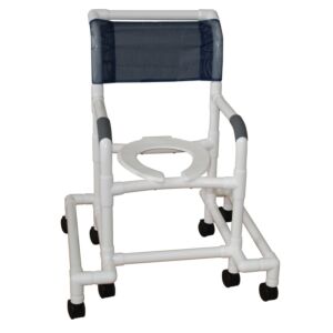 Standard PVC Shower Chair with Outriggers (18" Width)