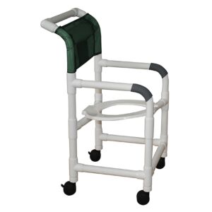 Standard PVC Shower Chair with Tilted Seat (18" Width)