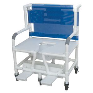 Bariatric PVC Shower Chair with Sliding Footrest (30