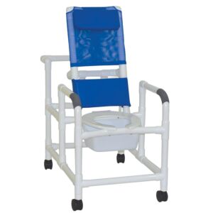 Reclining PVC Shower Chair With Square Pail (20" Internal Width)