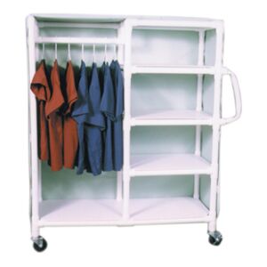 Combo PVC Cart with Shelves / Clothes Closet