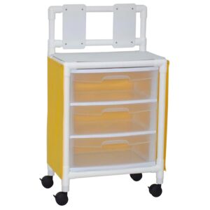 MRI PVC Universal Storage Cart - 3 Drawer