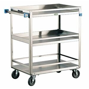 Medium Duty 3 shelf cart with Guard Rail (500 lb capacity)