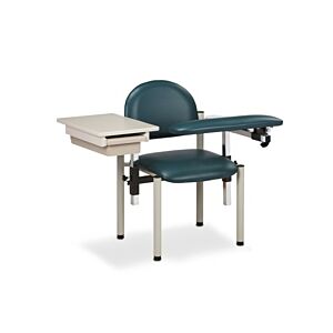 Padded Blood Drawing Chair with Padded Flip Arm and Drawer