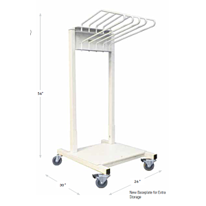 Mobile Lead Apron Rack with 5 Arms
