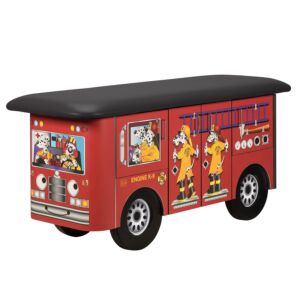 Fire Engine K-9 with Dalmation Firefighters Exam Table