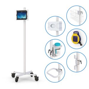 Tablet Cart Remote Data Entry Light Weight COVID-19 Quarantine